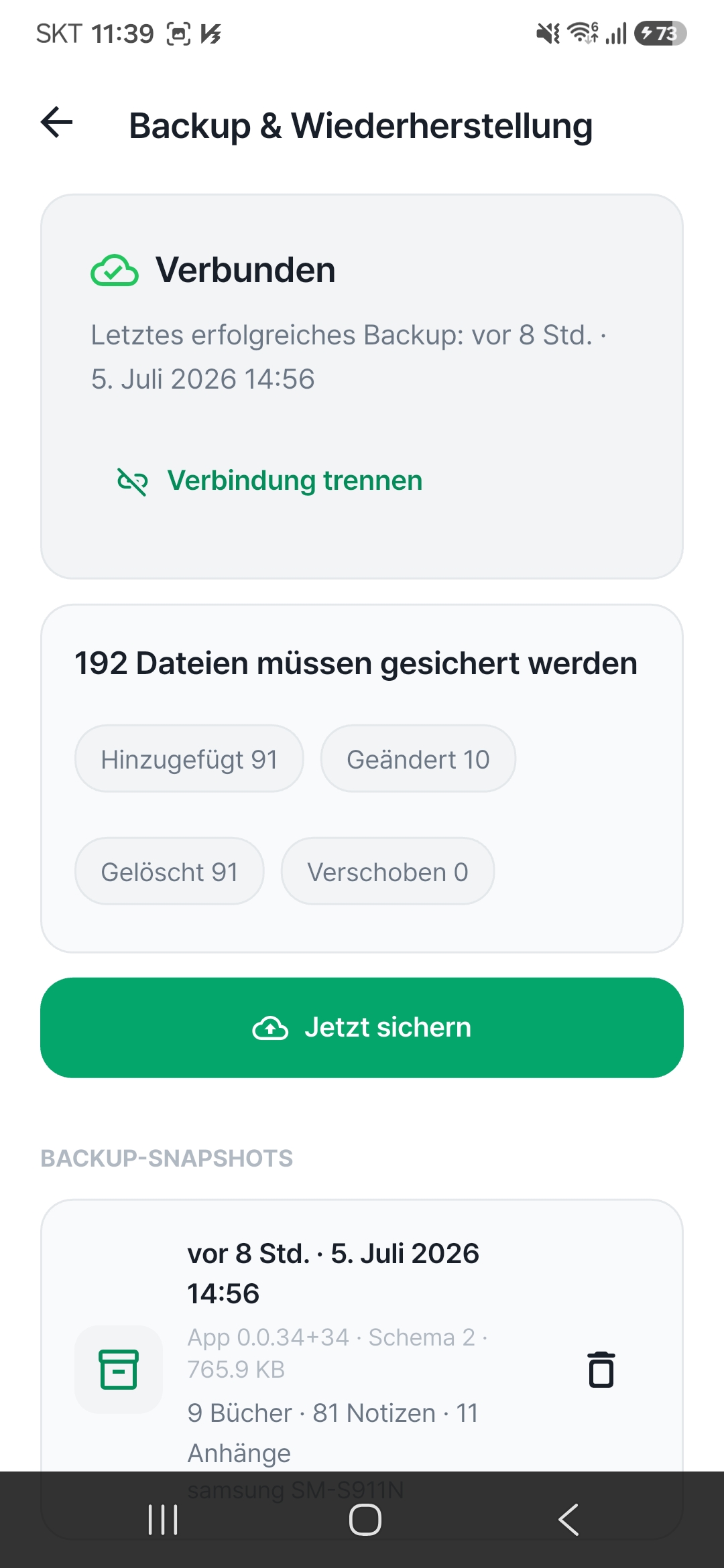 Sicher sichern in Google Drive