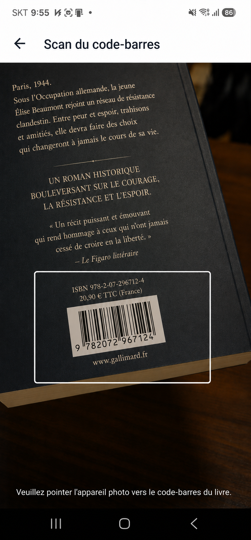 Ajoutez par titre ou code-barres